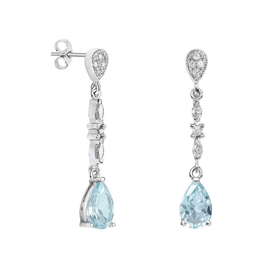 Joyer A ARGYOR | Pendientes De Novia Plata Con Topacios Entrepieza Marquise 79B0205Ta(1|2|3)