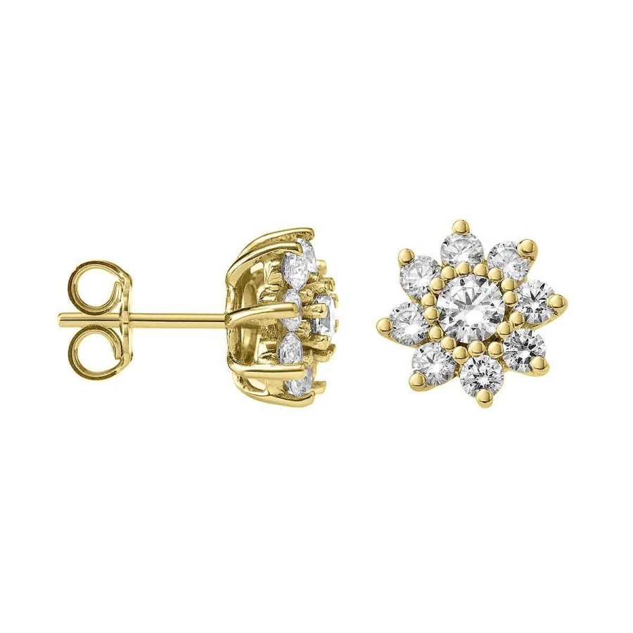 Joyer A ARGYOR | Pendientes De Diamantes Flor Con Perlas (75A0105P)