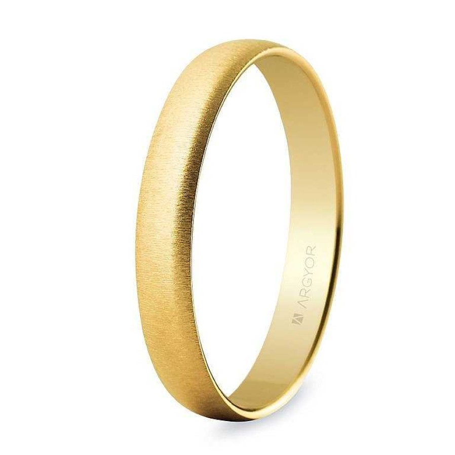 Joyer A ARGYOR | Alianza De Boda Oro 3,5Mm Texturizada (50353T)