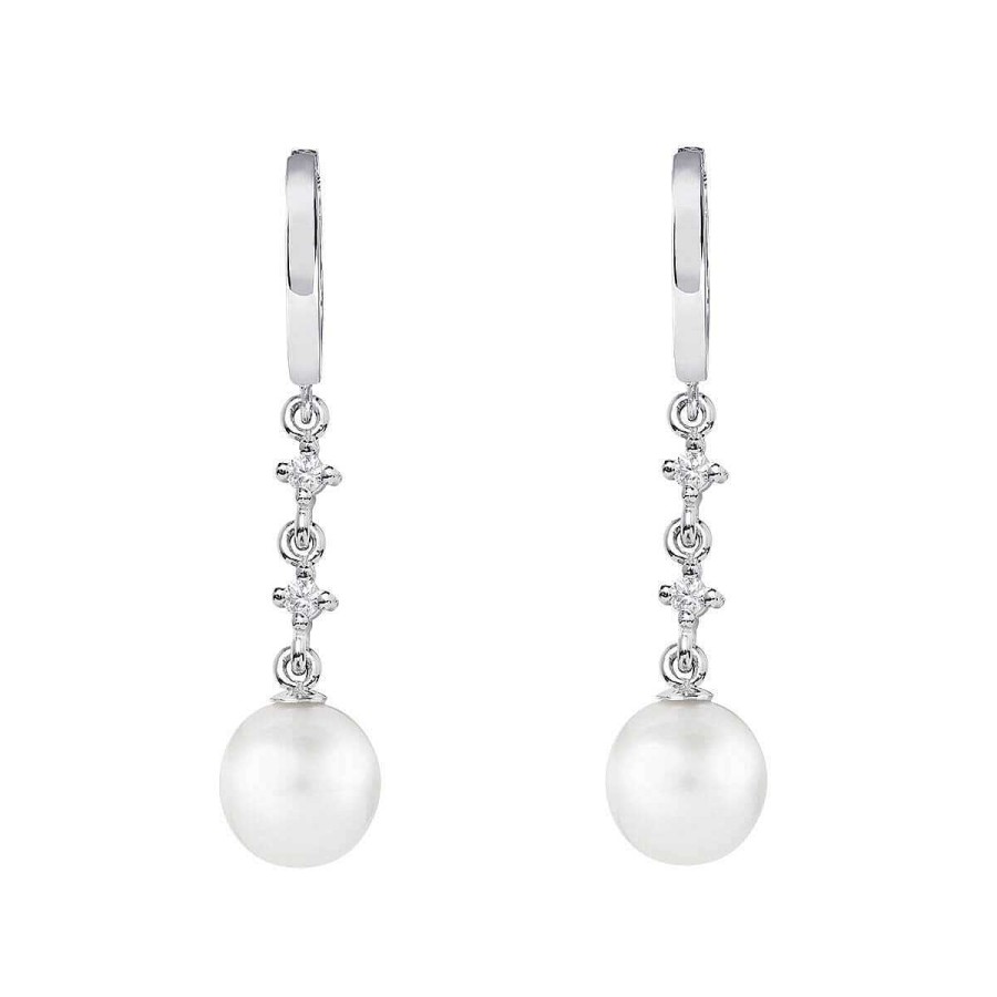 Joyer A ARGYOR | Pendientes De Novia En Oro Blanco De18K Y Perlas (79B0302Td1)