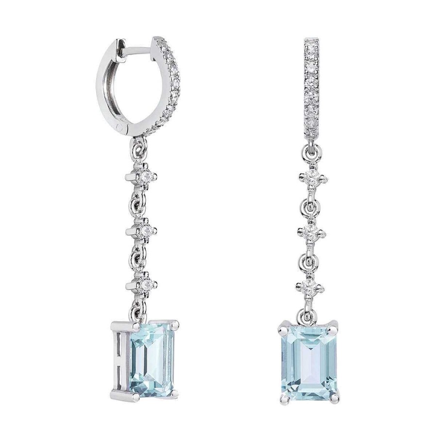 Joyer A ARGYOR | Pendientes De Novia Plata Con Topacios En Color Blanco 79B0403Tb(1|2|3)