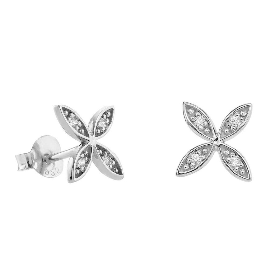 Joyer A ARGYOR | Pendientes De Oro Blanco 18K Con Brillantes (76Bpe006)