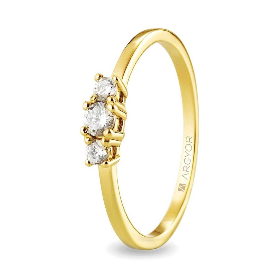 Joyer A ARGYOR | Anillo De Oro Con Diamantes 0.19Ct (74A0083)