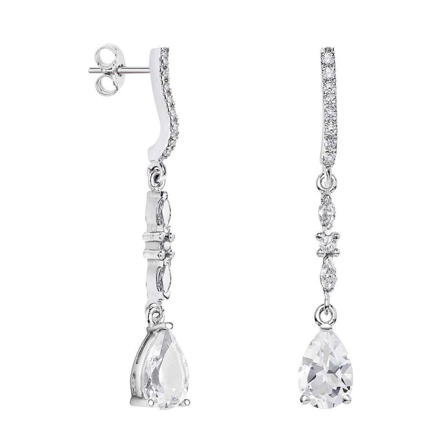 Joyer A ARGYOR | Pendientes De Novia Plata Con Topacios Entrepieza Marquise 79B0505Ta(1|2|3)