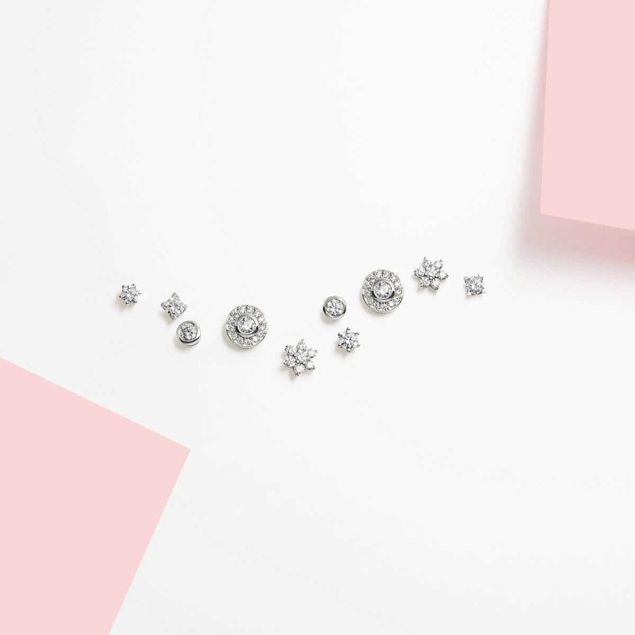 Joyer A ARGYOR | Pendientes De Platino Con Diamantes Roseta (75B0104)