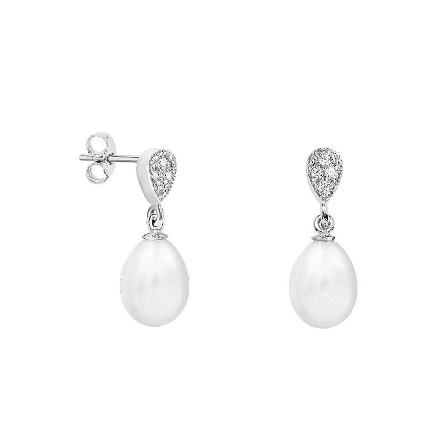 Joyer A ARGYOR | Pendientes De Novia De Oro Blanco Con Perlas (79B0200Te1)