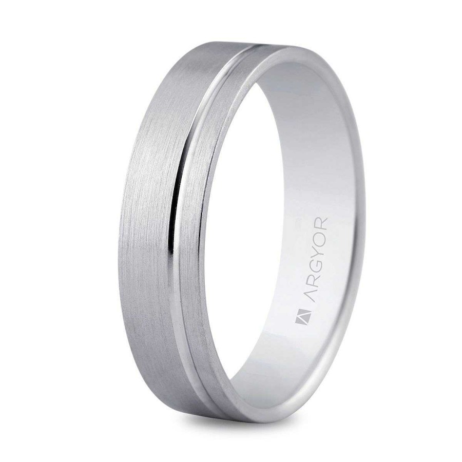 Joyer A ARGYOR | Alianza De Boda En Plata 5Mm Interior Confort (5750316)