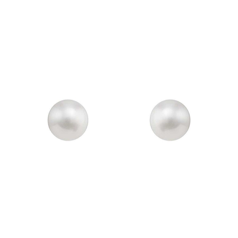 Joyer A ARGYOR | Pendientes De Oro Blanco De 18K Con Perlas 6Mm (6B8307303B)