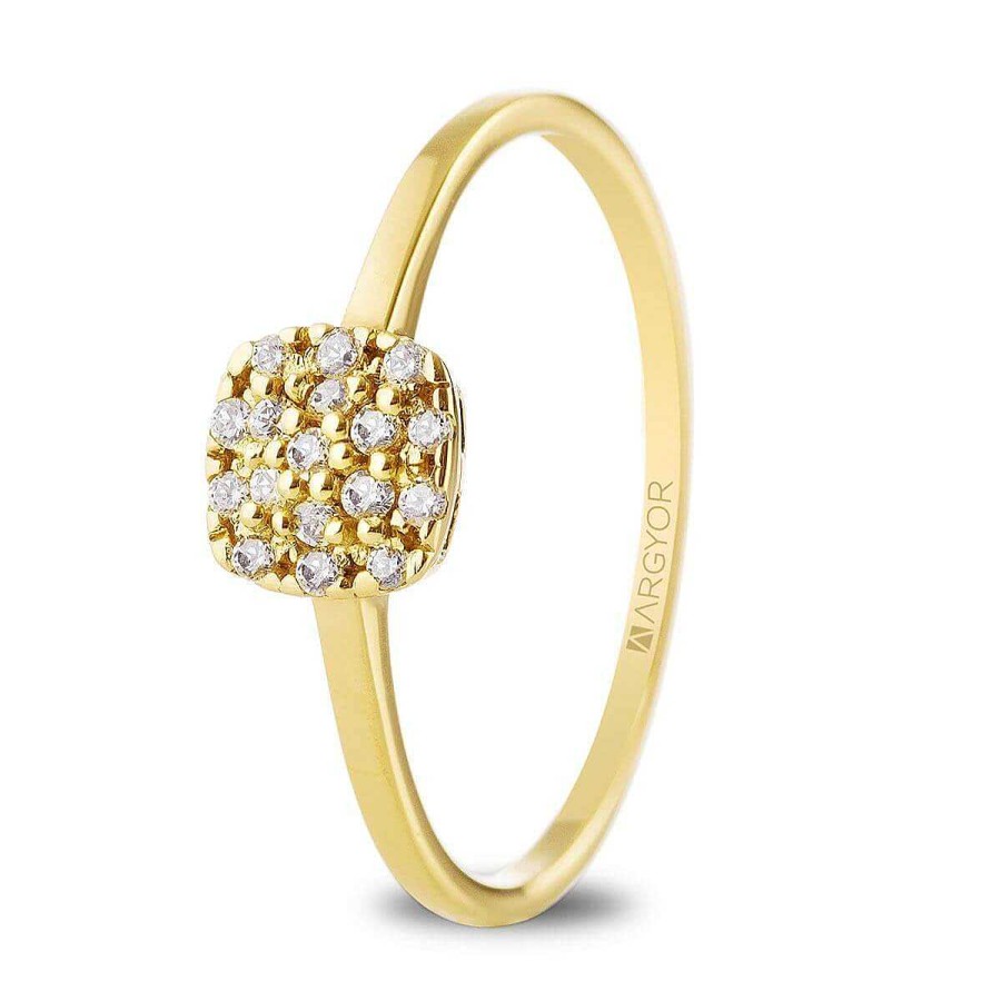 Joyer A ARGYOR | Anillo De Brillantes De Oro Amarillo 18K (74A0172)