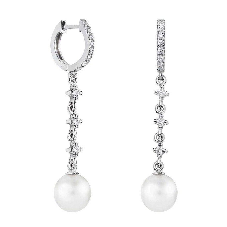 Joyer A ARGYOR | Pendientes Para Novia En Oro Blanco De18K Y Perlas (79B0403Td1)