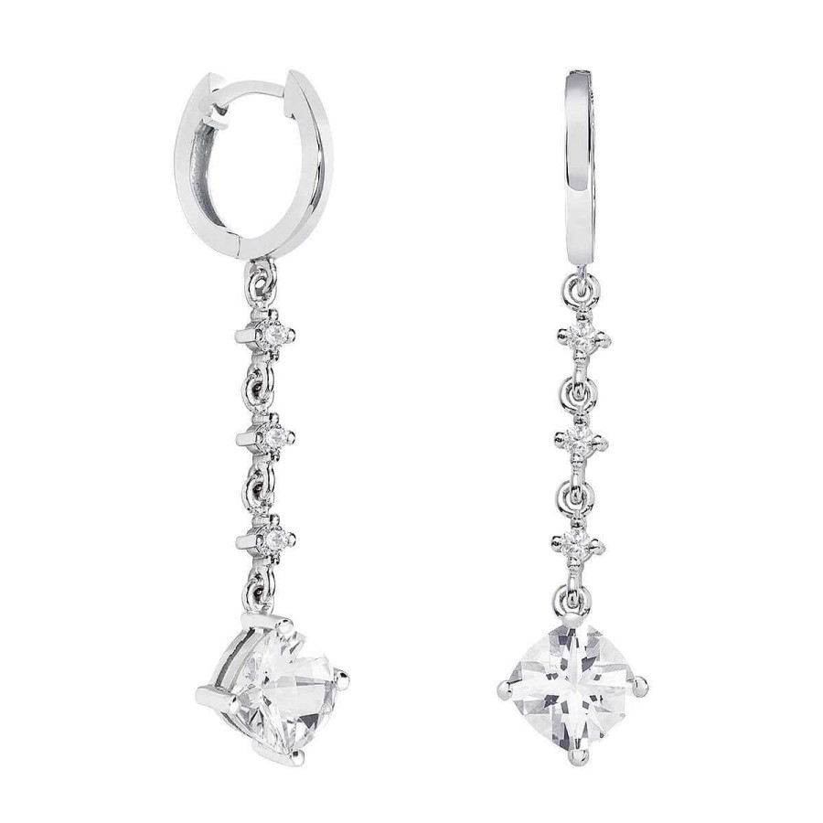 Joyer A ARGYOR | Pendientes De Novia Plata Con Topacios En Corte Coj N 79B0303Tc(1|2|3)