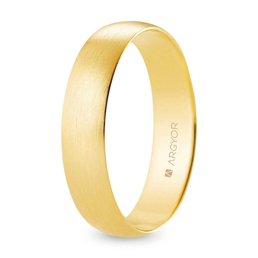 Joyer A ARGYOR | Alianza De Boda Oro Media Ca A 5 Mm Confort Satinada (A50Cs00)