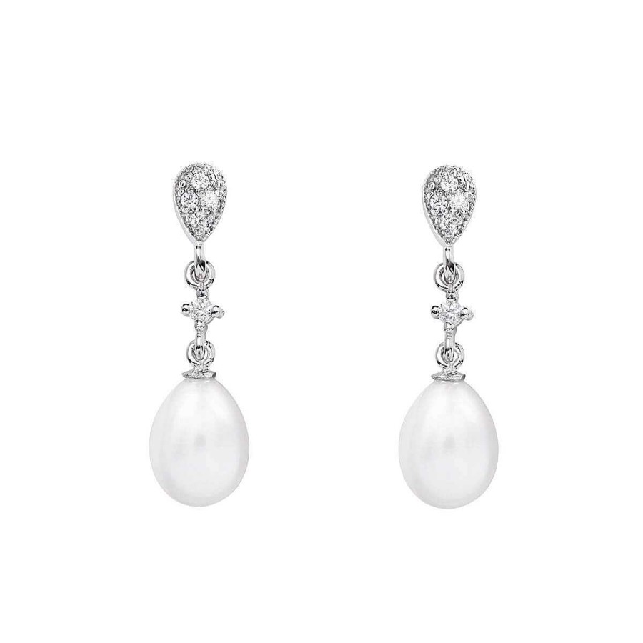 Joyer A ARGYOR | Pendientes De Perlas Para Novias En Plata Y Topacios (79B0201Te1)