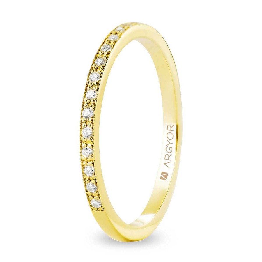 Joyer A ARGYOR | Anillo De Oro Amarillo Con 17 Brillantes (74A0182)