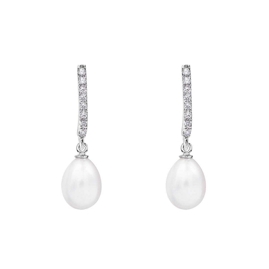 Joyer A ARGYOR | Pendientes Con Perlas Para Novia En Plata Y Topacios (79B0500Te1)