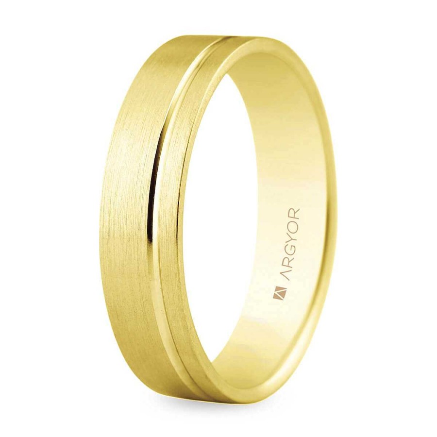 Joyer A ARGYOR | Alianza De Boda Oro Plana De 5Mm Confort (5150316)