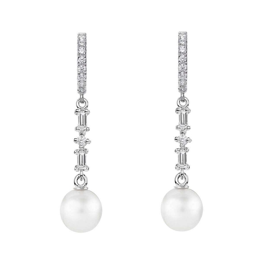 Joyer A ARGYOR | Pendientes De Novia Plata Con Topacios Y Perlas (79B0406Td1)