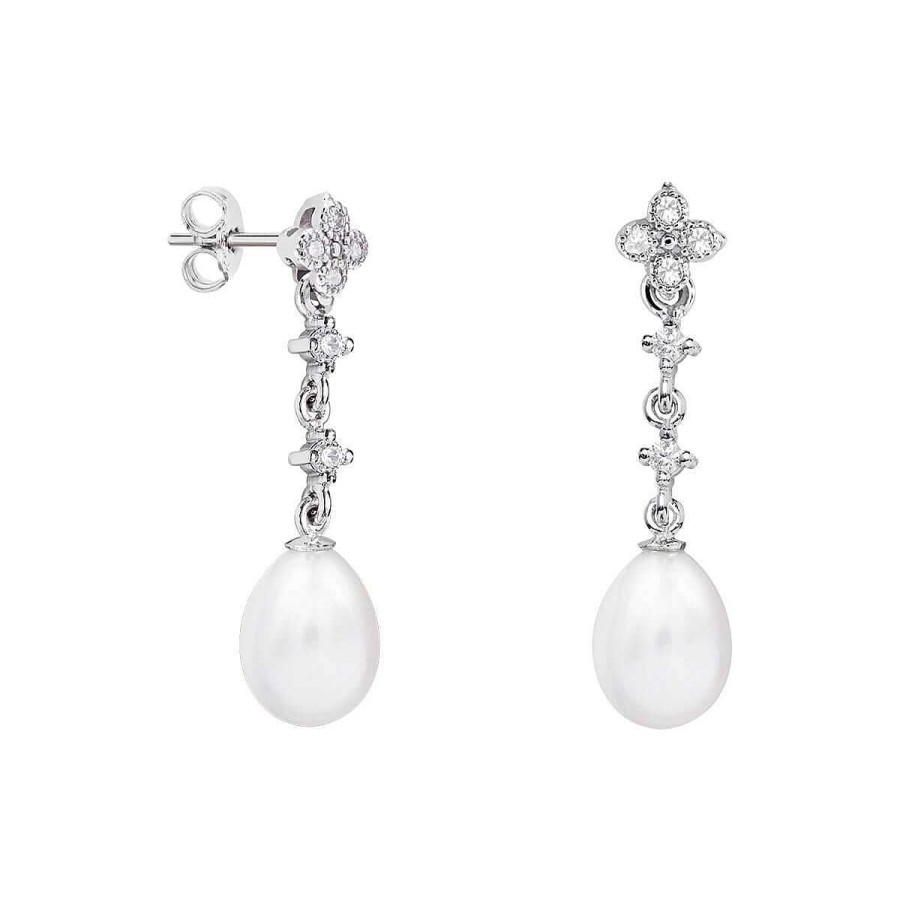 Joyer A ARGYOR | Pendientes Para Novia Con Perlas Y Topacios En Plata (79B0102Te1)