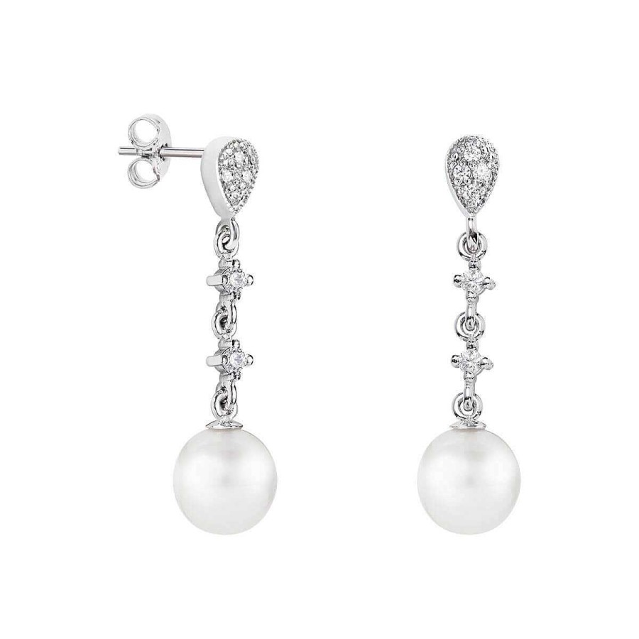 Joyer A ARGYOR | Pendientes De Novia En Oro Blanco De 18K Con Perlas (79B0202Td1)