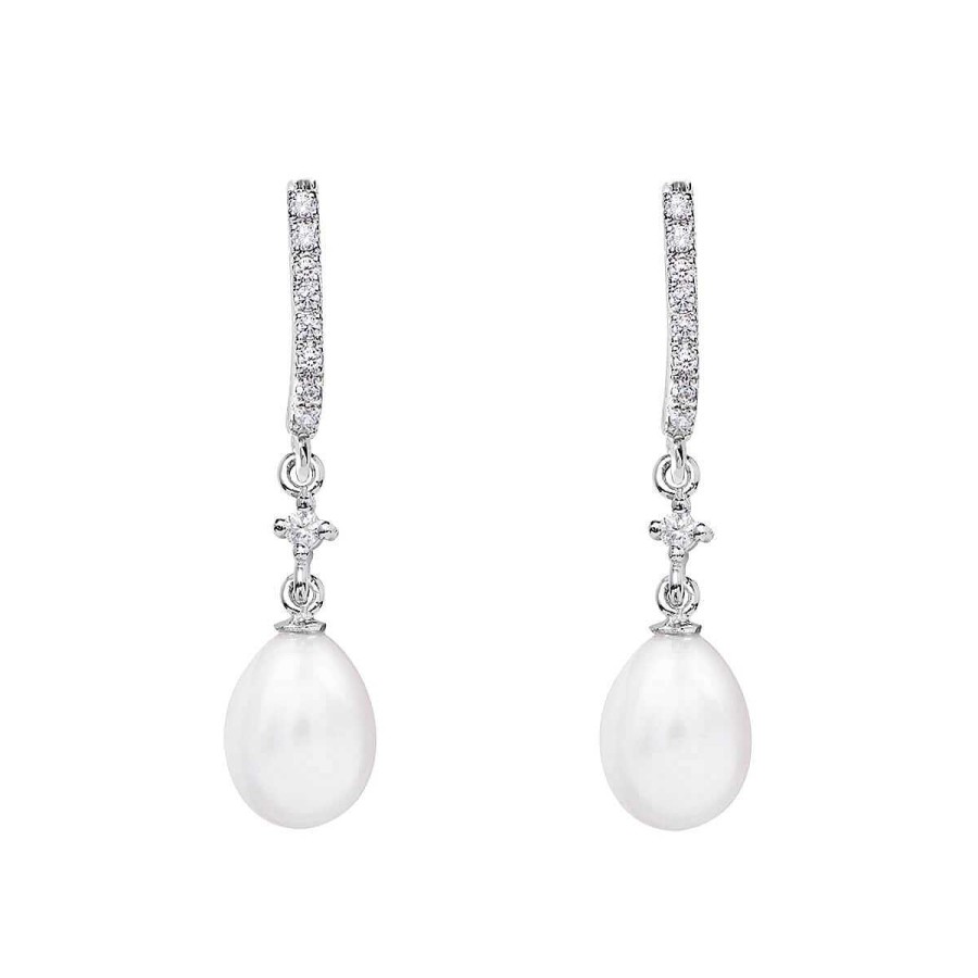 Joyer A ARGYOR | Pendientes De Perlas Para Novias En Plata Y Topacios (79B0501Te1)