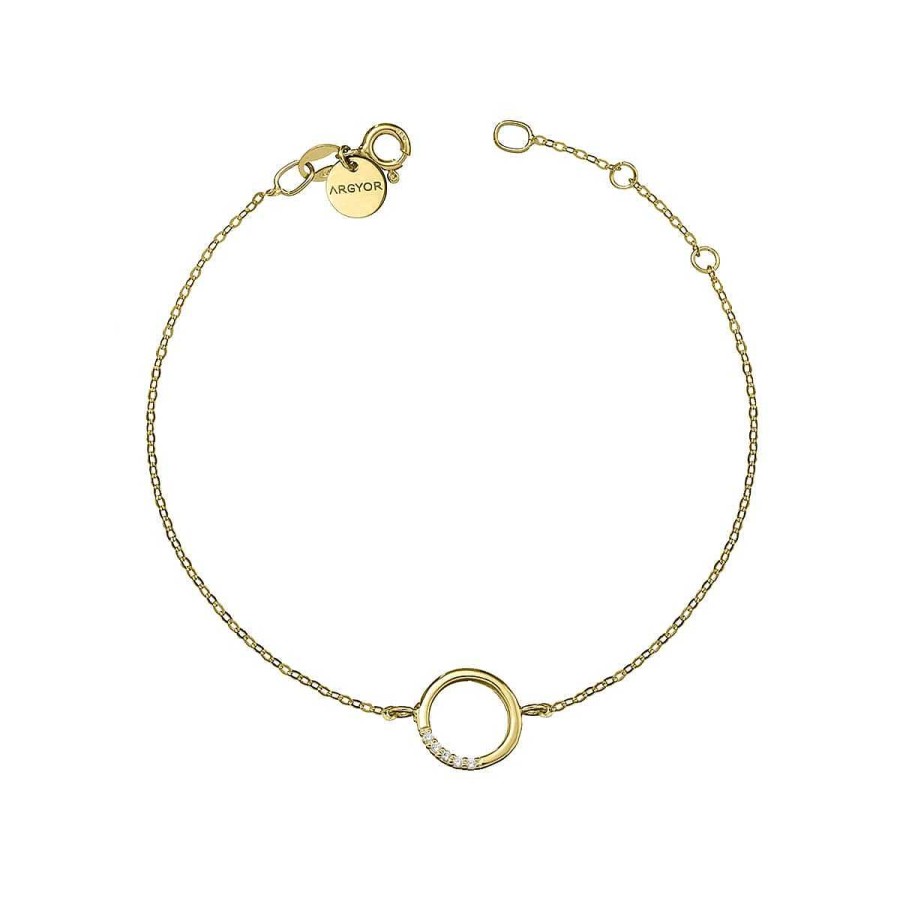 Joyer A ARGYOR | Pulsera Oro 18K C Rculo Con Brillantes (76Apu013)