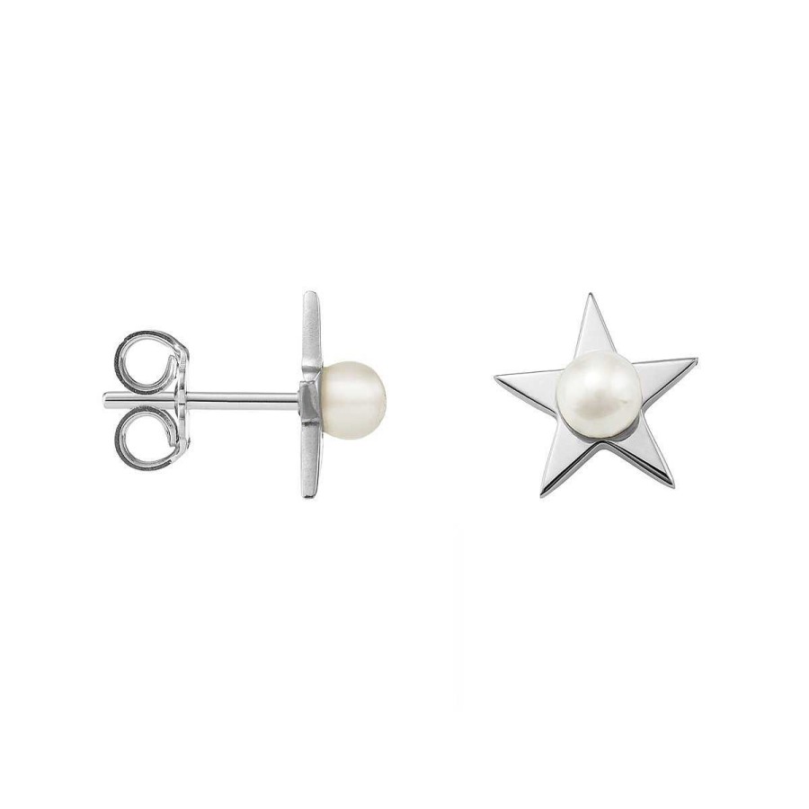 Joyer A ARGYOR | Pendientes De Plata Estrella Con Perla (6B8307302)