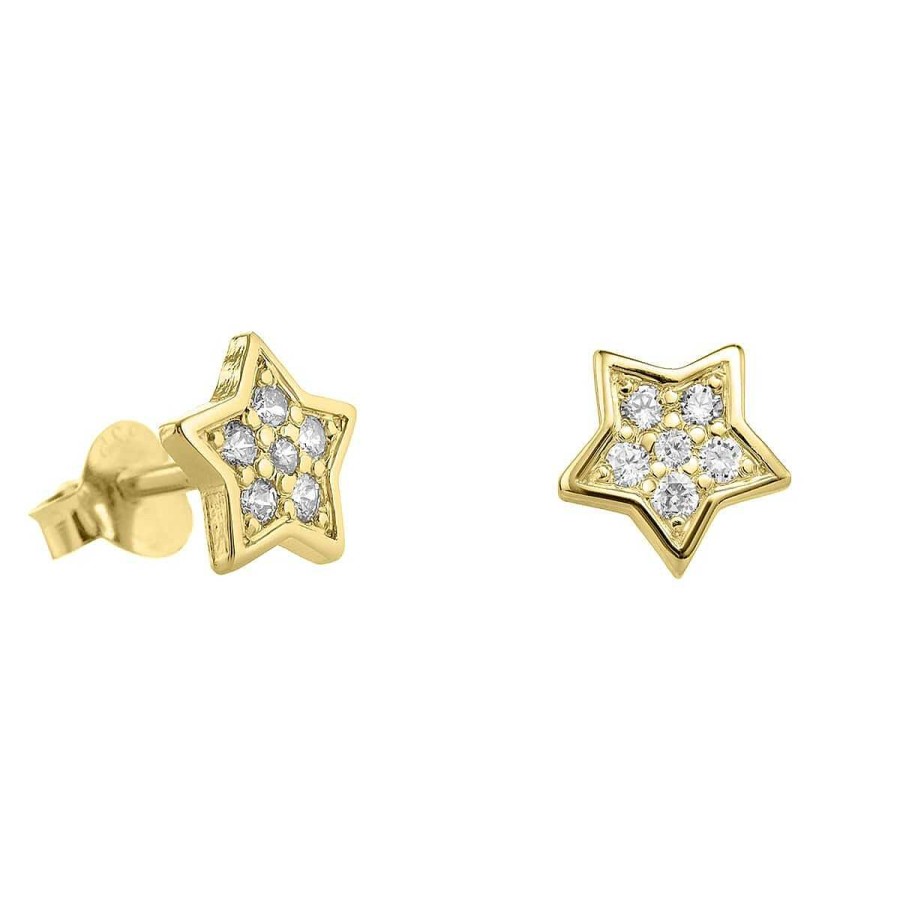 Joyer A ARGYOR | Pendientes Estrella Diamantes Y Oro (76Ape005)