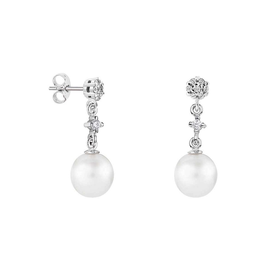 Joyer A ARGYOR | Pendientes De Perlas Para Novias En Plata Y Topacios (79B0601Td1)