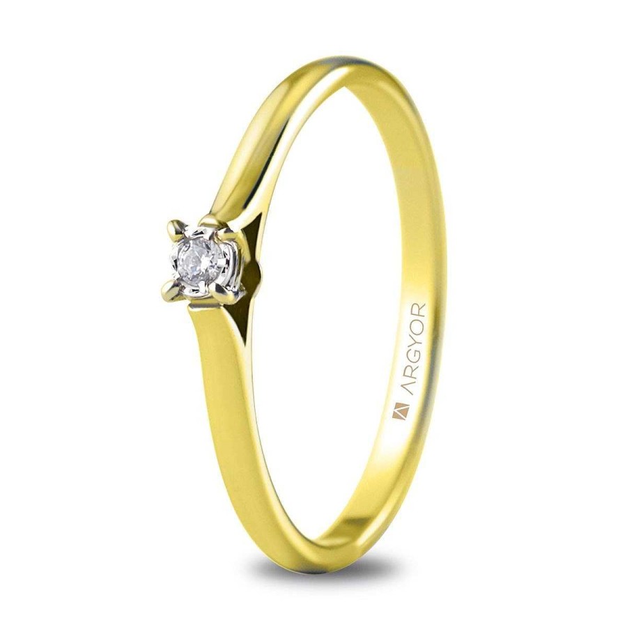 Joyer A ARGYOR | Anillo De Compromiso 1 Diamante Talla Brillante 0,03Ct (74A0501)