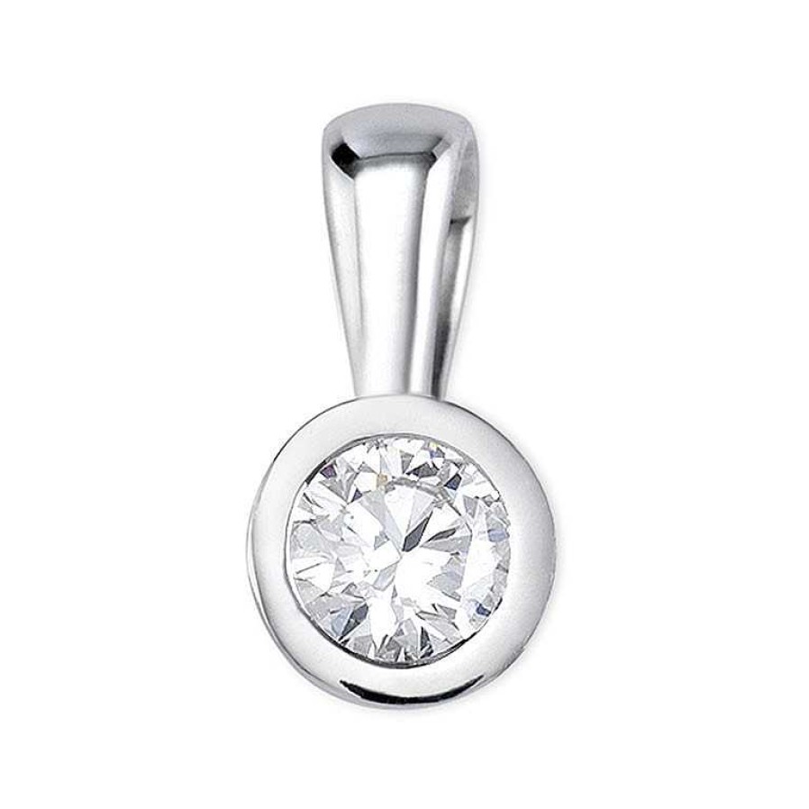 Joyer A ARGYOR | Colgante Oro Blanco Con 1 Diamante En Chat N (75B0005)