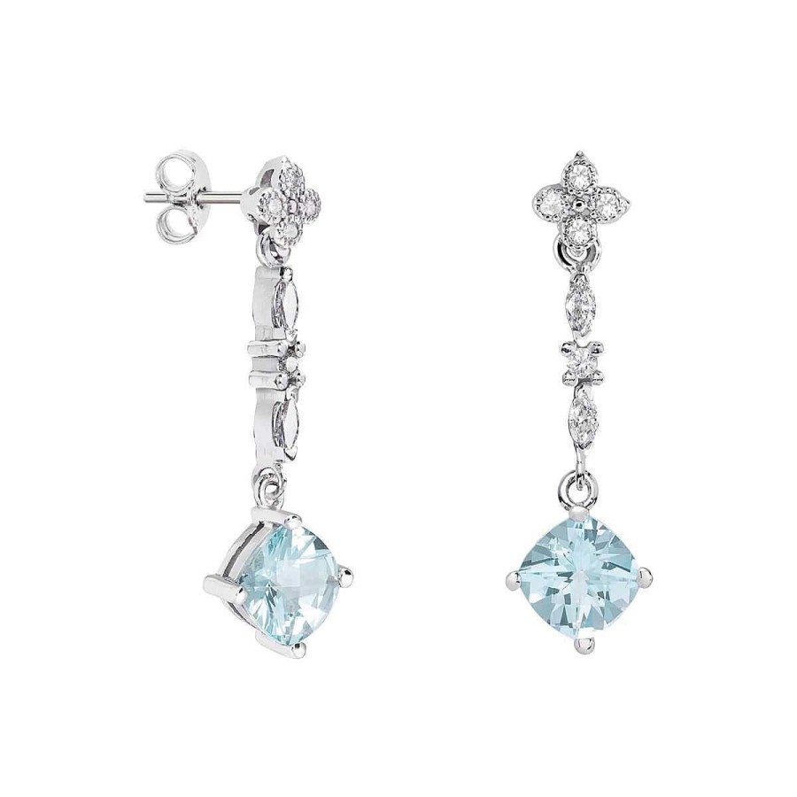 Joyer A ARGYOR | Pendientes De Novia Plata Con Topacios Entrepieza Marquise 79B0105Tc(1|2|3)