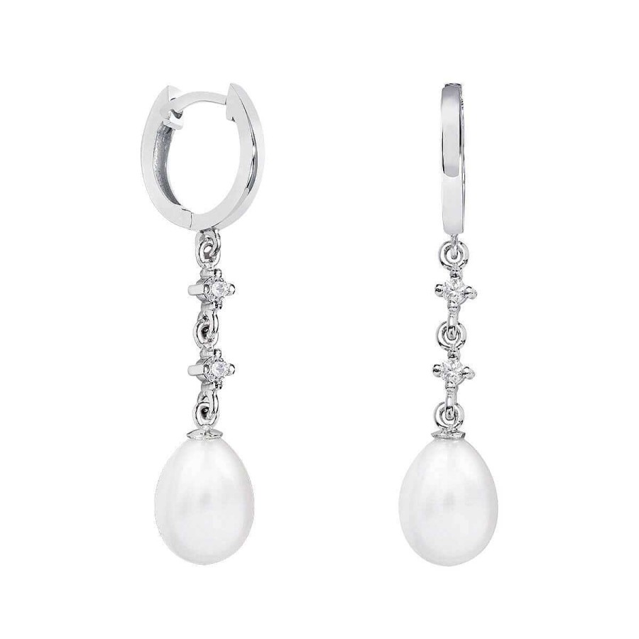 Joyer A ARGYOR | Pendientes De Novia En Oro Blanco De18K Y Perlas (79B0302Te1)