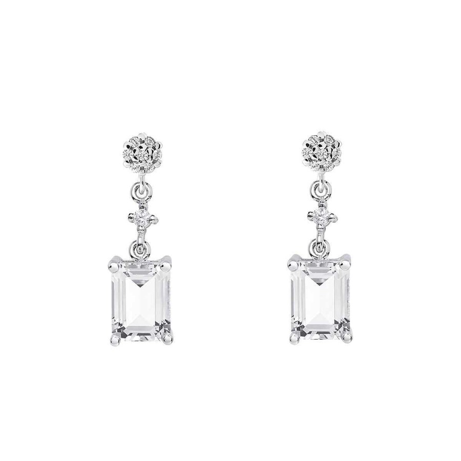 Joyer A ARGYOR | Pendientes Para Novia Oro Blanco 18K Y Topacios 79B0601Tb(1|2|3)