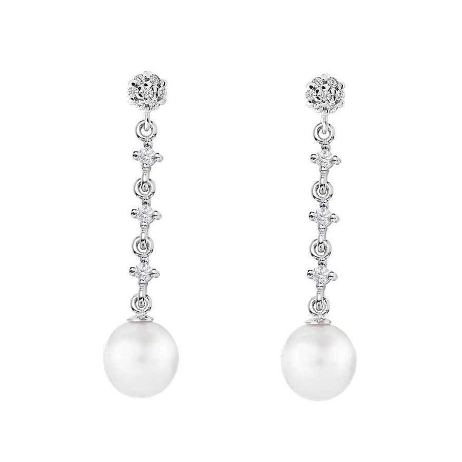 Joyer A ARGYOR | Pendientes De Novia En Plata Y Topacios Con Perlas (79B0603Td1)