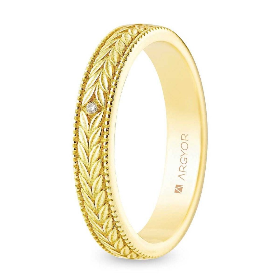 Joyer A ARGYOR | Alianza De Boda Rom Ntica Oro 18K Con Diamante (5130551D)