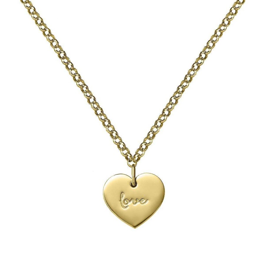 Joyer A ARGYOR | Collar De Plata Dorada Coraz N Love (3A8307315)