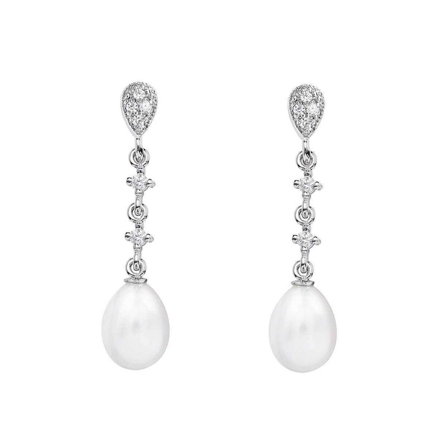 Joyer A ARGYOR | Pendientes De Perlas Para Novias Oro Con Diamantes O Topacios (79B0202Te1)