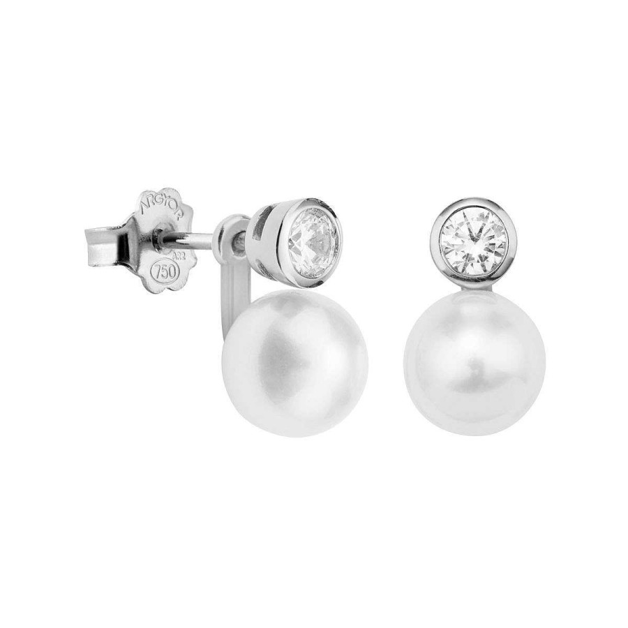 Joyer A ARGYOR | Pendientes De Diamantes Y Perlas En Platino (75B0100P)