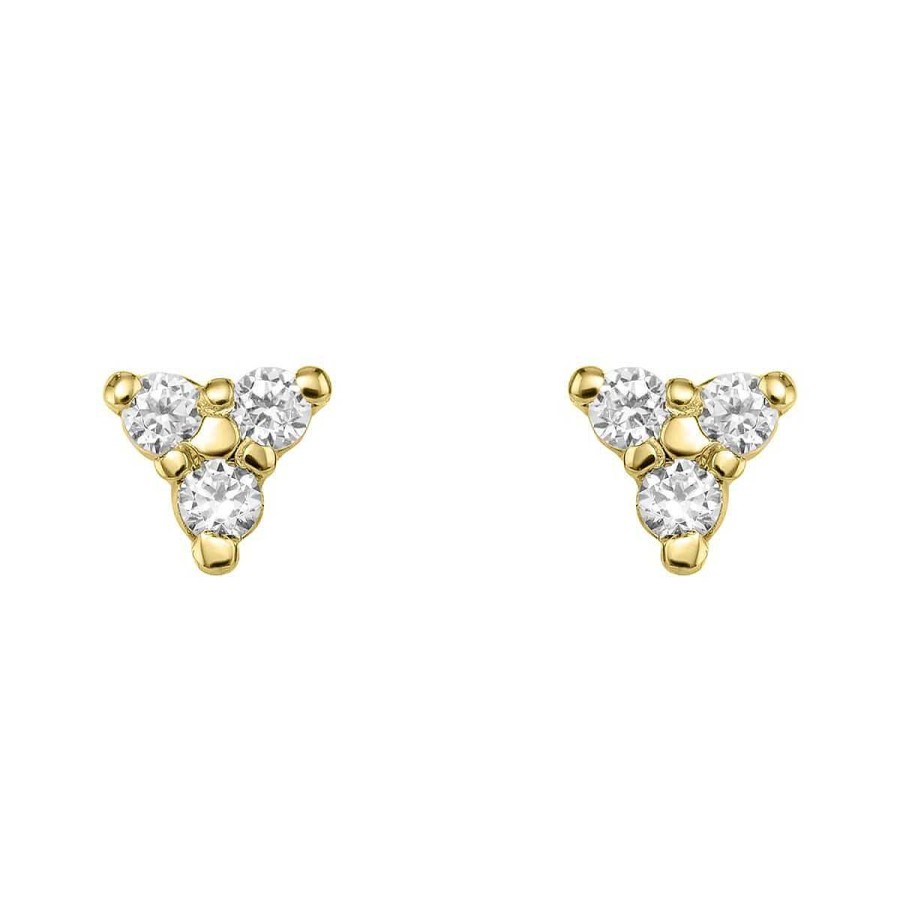 Joyer A ARGYOR | Pendientes Diamantes Tri Ngulo De Oro (76Ape002)