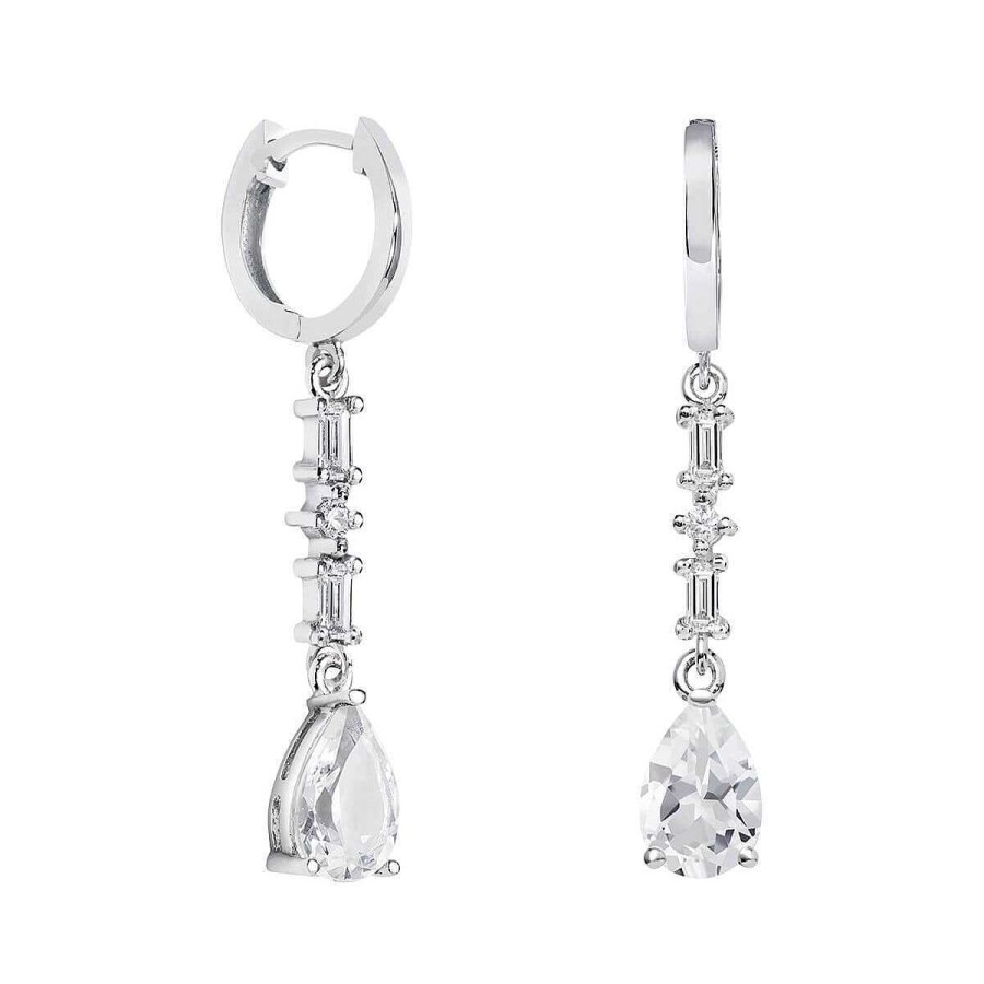 Joyer A ARGYOR | Pendientes De Novia De Oro Blanco De 18K Cabezal Aro 79B0306Ta(1|2|3)