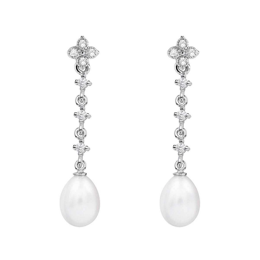 Joyer A ARGYOR | Pendientes De Novia En Oro Blanco De18K Y Perlas (79B0103Te1)