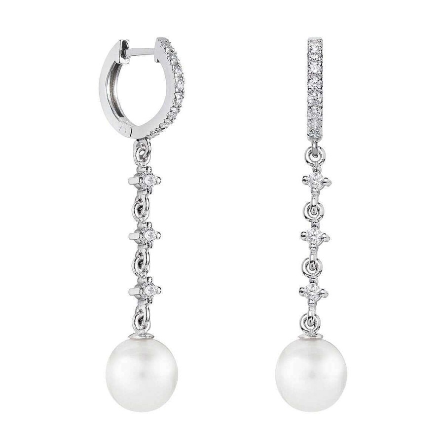 Joyer A ARGYOR | Pendientes De Plata Para Novia Con Perlas Y Topacios (79B0403Td1)