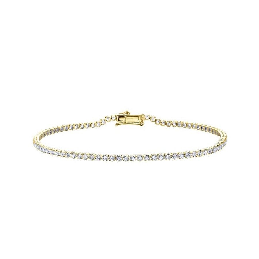 Joyer A ARGYOR | Pulsera Riviere Oro Amarillo 18K 1.9Mm (040102A)