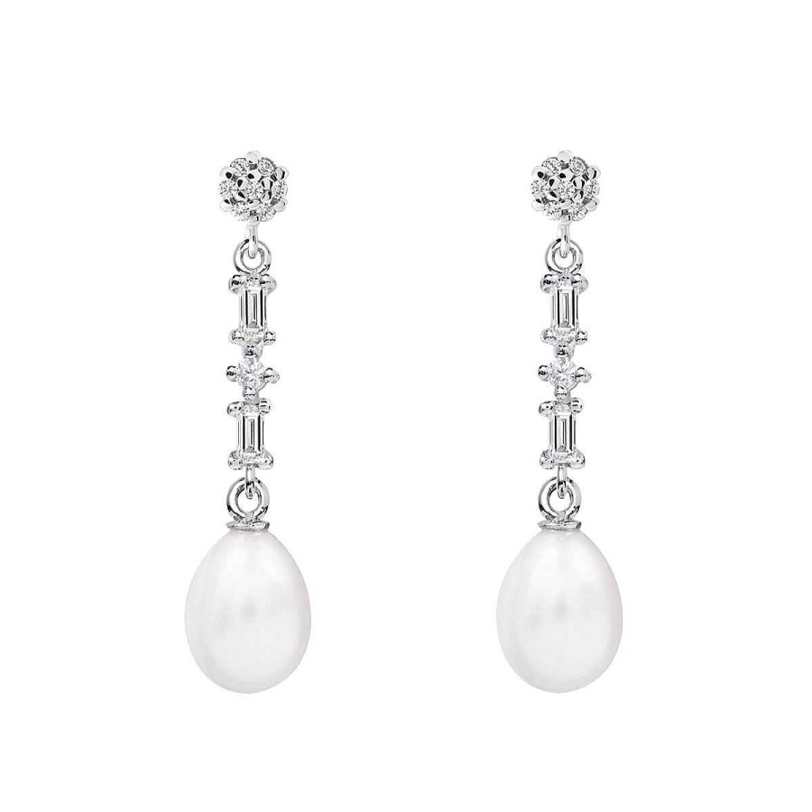 Joyer A ARGYOR | Pendientes De Perlas De Novia Oro Con Diamantes O Topacios (79B0606Te1)