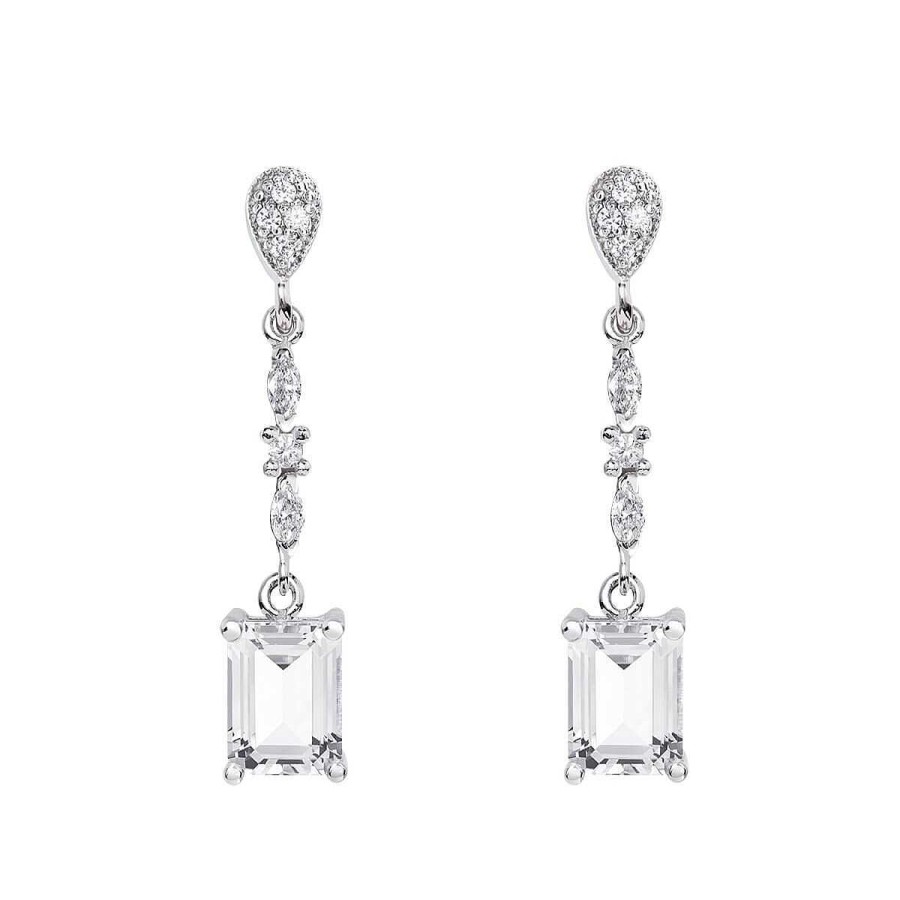 Joyer A ARGYOR | Pendientes De Novia Plata Con Topacios Entrepieza Marquise 79B0205Tb(1|2|3)