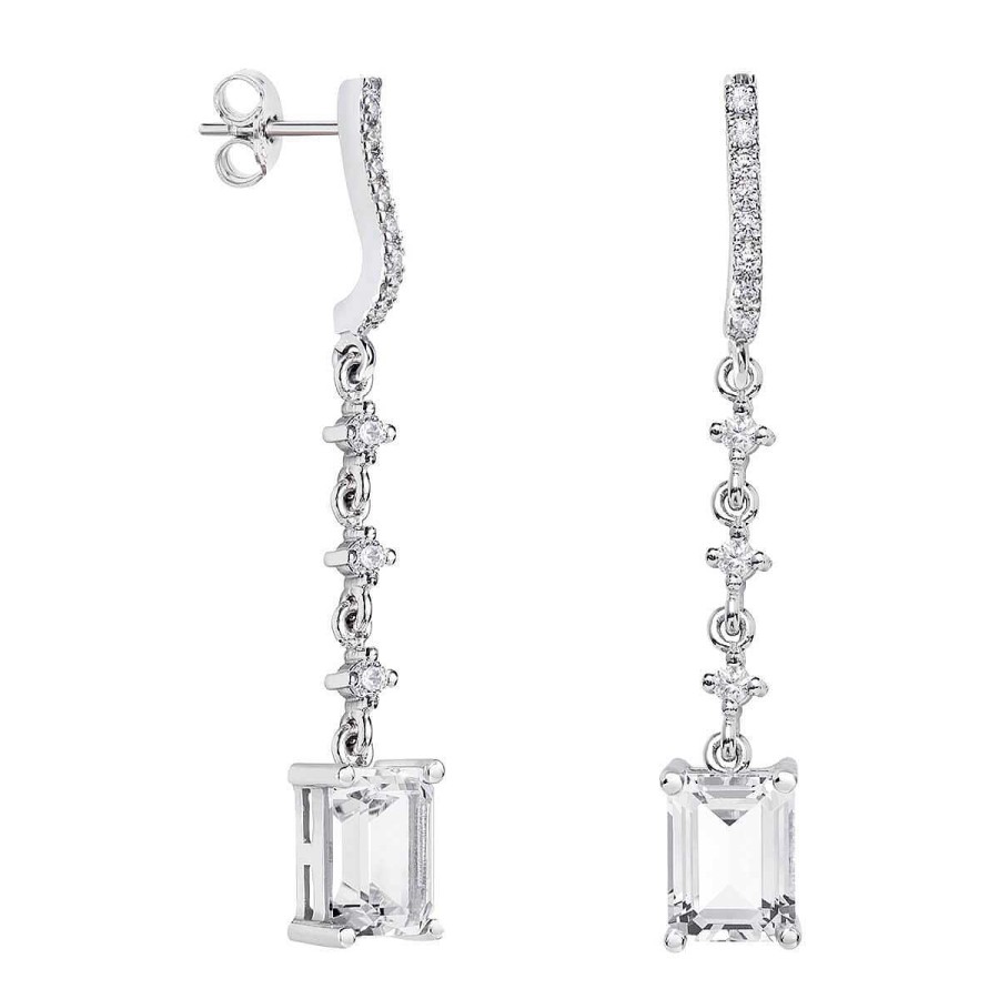 Joyer A ARGYOR | Pendientes De Novia De Oro Blanco De 18K Y Topacios 79B0503Tb(1|2|3)