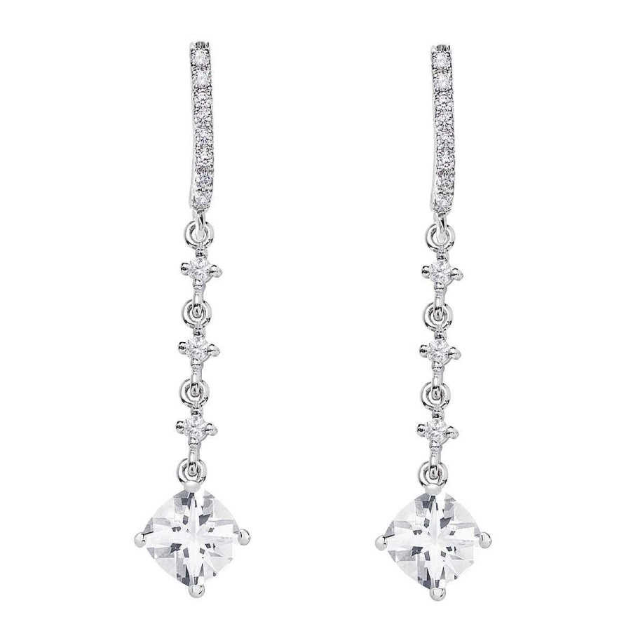 Joyer A ARGYOR | Pendientes De Novia De Oro Blanco De 18K Y Topacios 79B0503Tc(1|2|3)