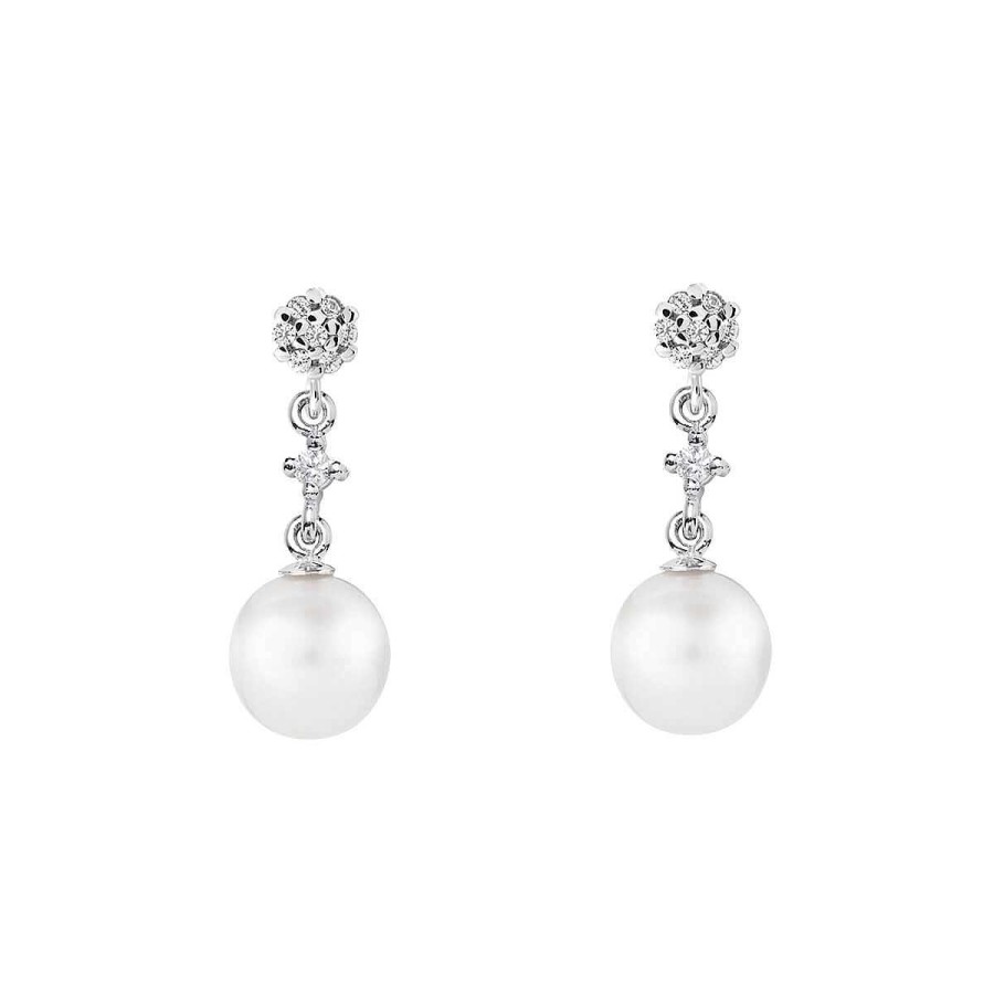 Joyer A ARGYOR | Pendientes De Perlas Para Novias En Plata Y Topacios (79B0601Td1)