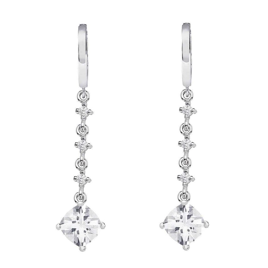 Joyer A ARGYOR | Pendientes De Novia Plata Con Topacios En Corte Coj N 79B0303Tc(1|2|3)