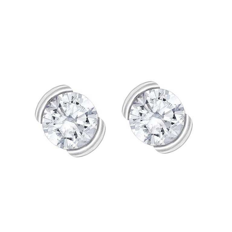 Joyer A ARGYOR | Pendientes Oro Blanco Con Circonitas (75B0010Z)